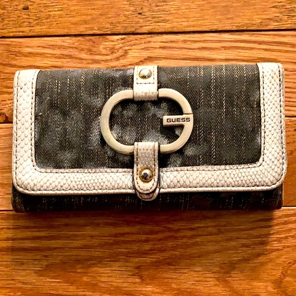 G by Guess silver denim leather wallet - Picture 3 of 16